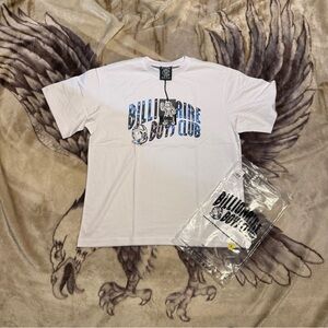 Billionaire Boys Club White Tee with Blue and Black Logo